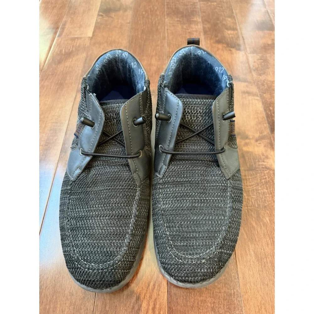 Mens Shoes Nunn Bush Brewski Knit 2.0 Slip On Fabric Moc Toe Sz 9.5 Gray